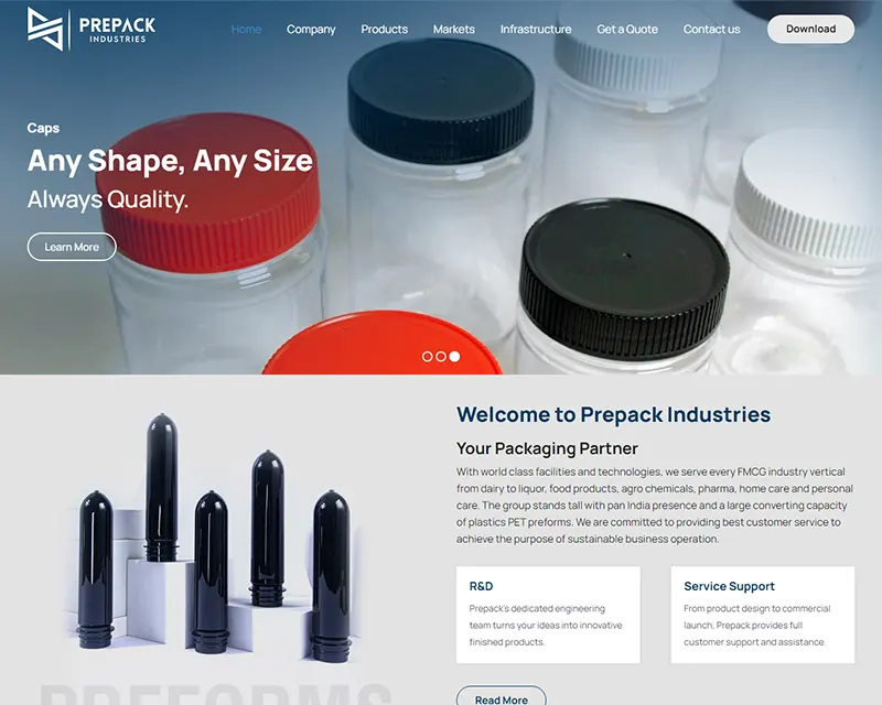 Prepack Industries Website design agency Web design services Professional website design Custom website design Responsive web design Creative web design UX/UI design services Ecommerce website design Small business web design Corporate website design Mobile-friendly website design WordPress website design Graphic design for websites SEO-friendly web design Affordable website design