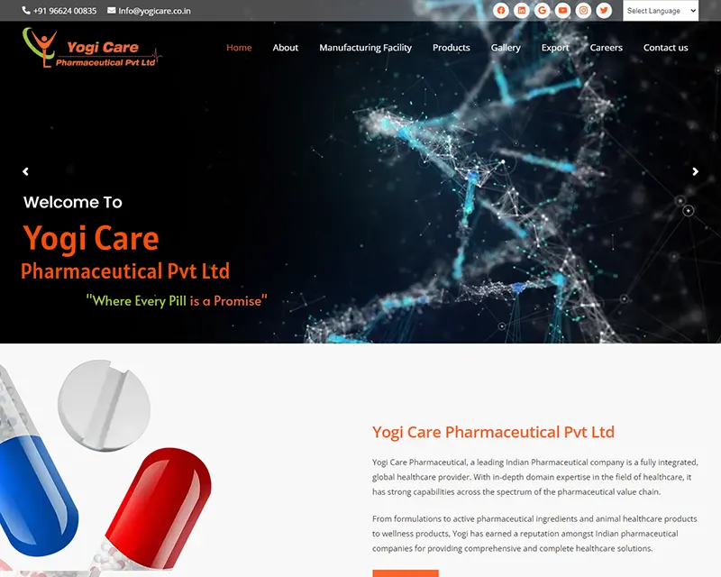 Yogi Care Pharmaceutical Pvt Ltd Website design agency Web design services Professional website design Custom website design Responsive web design Creative web design UX/UI design services Ecommerce website design Small business web design Corporate website design Mobile-friendly website design WordPress website design Graphic design for websites SEO-friendly web design Affordable website design
